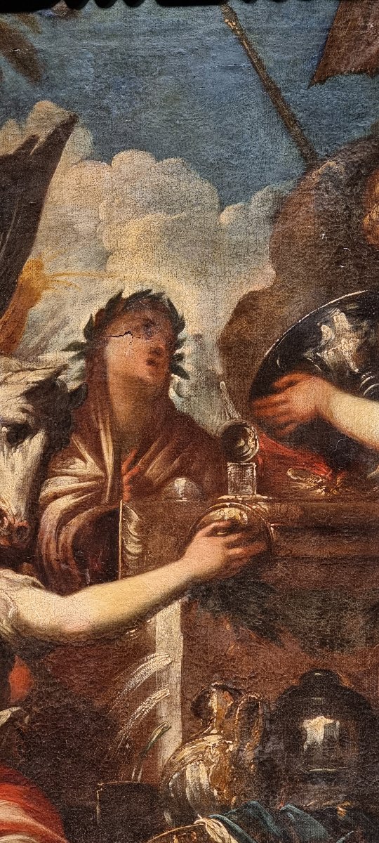 Le Sacrifice De Minerve, XVIIe Siècle, Francesco Maffei-photo-3