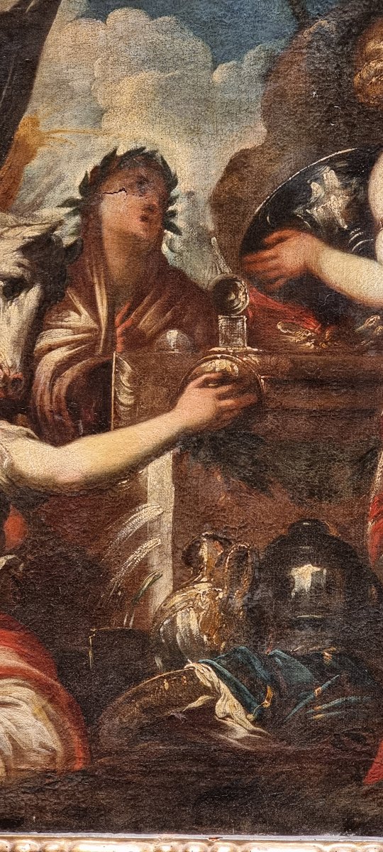 Le Sacrifice De Minerve, XVIIe Siècle, Francesco Maffei-photo-2