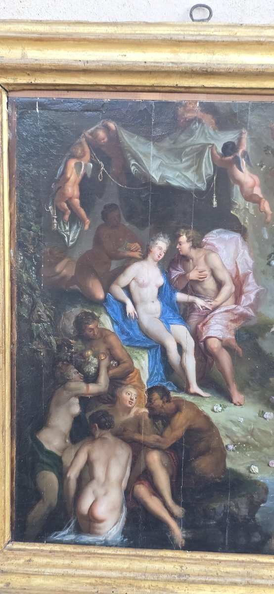 Le Triomphe de Galatée, huile sur panneau, fin du XVIe siècle-photo-3