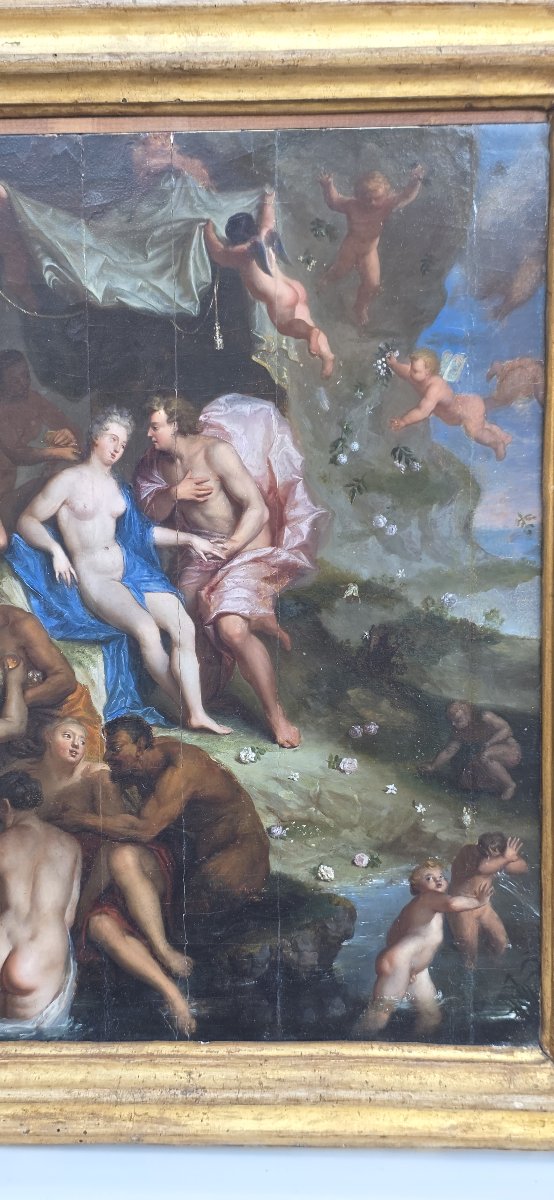 Le Triomphe de Galatée, huile sur panneau, fin du XVIe siècle-photo-4
