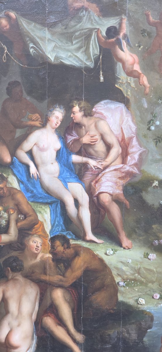 Le Triomphe de Galatée, huile sur panneau, fin du XVIe siècle-photo-1