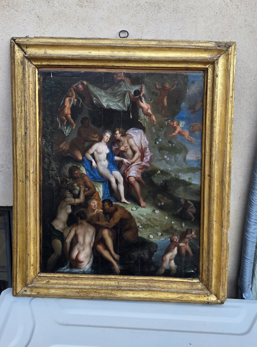 Le Triomphe de Galatée, huile sur panneau, fin du XVIe siècle
