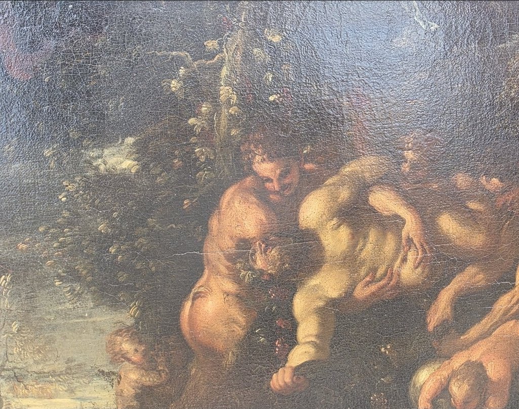Satyrs, Oil On Canvas, 17th Century-photo-2