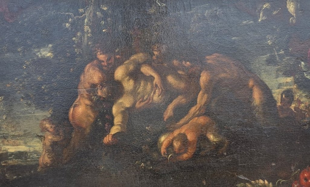 Satyrs, Oil On Canvas, 17th Century-photo-3
