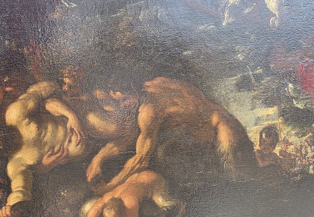 Satyrs, Oil On Canvas, 17th Century-photo-4
