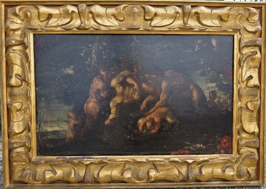 Satyrs, Oil On Canvas, 17th Century
