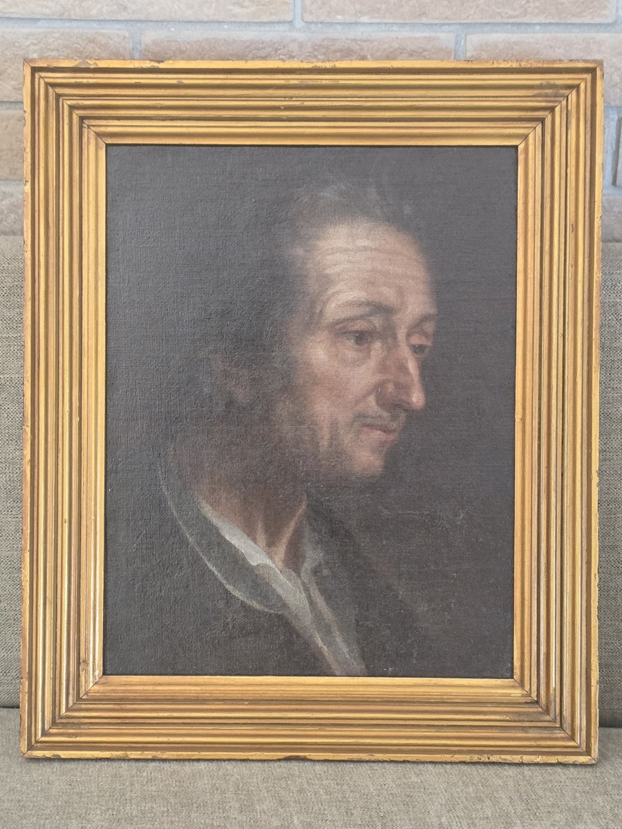 Portrait Of A Philosopher In Profile - Attributed To Antonio Amorosi (1660–1738) - Oil On Canvas, 17th Century