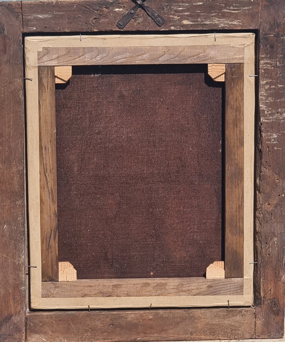 Oil On Canvas Depicting The Face Of An Elderly Man, 17th Century-photo-2