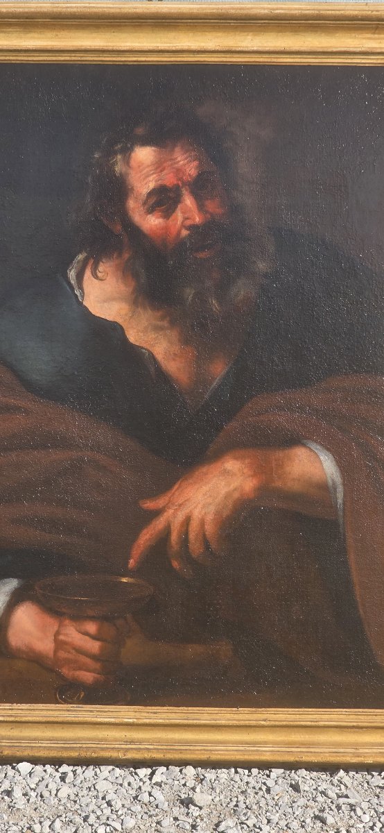 Philosophe, Huile sur toile, Époque '600-photo-3