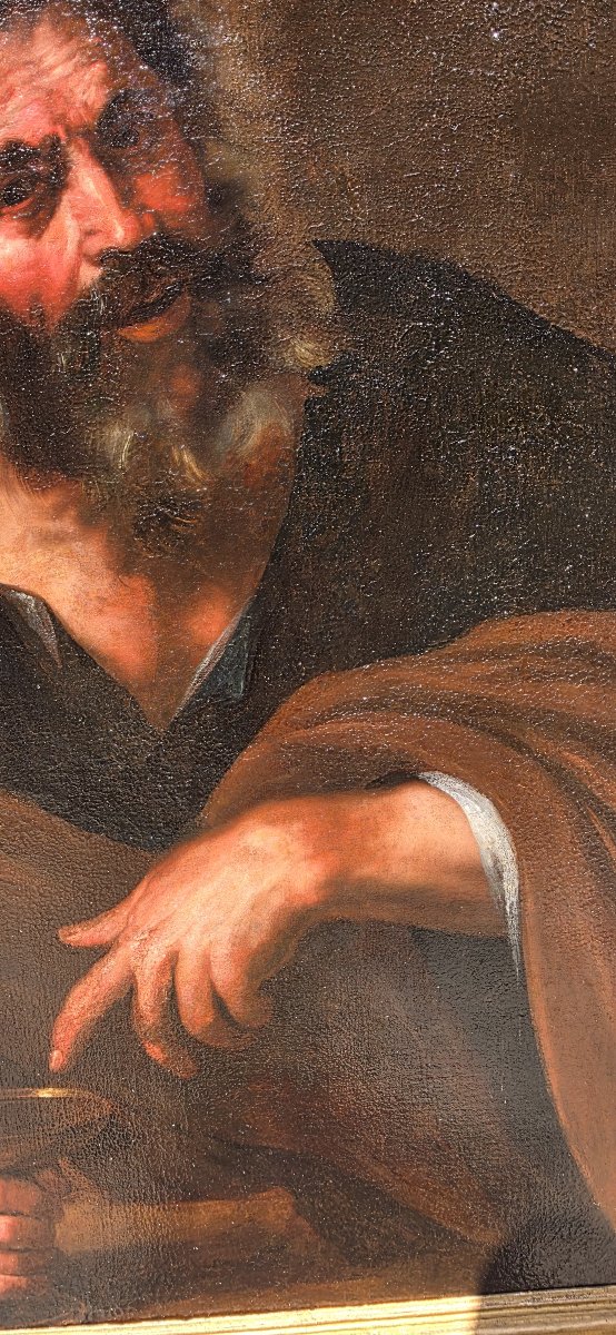 Philosophe, Huile sur toile, Époque '600-photo-4