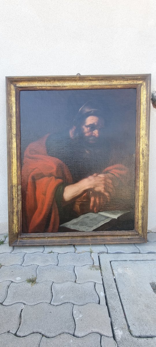 Portrait d'un philosophe, Huile sur toile, XVIIe siècle-photo-2