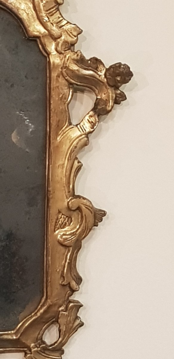 Louis XIV Period Mirror With La Feuille d'Or-photo-2