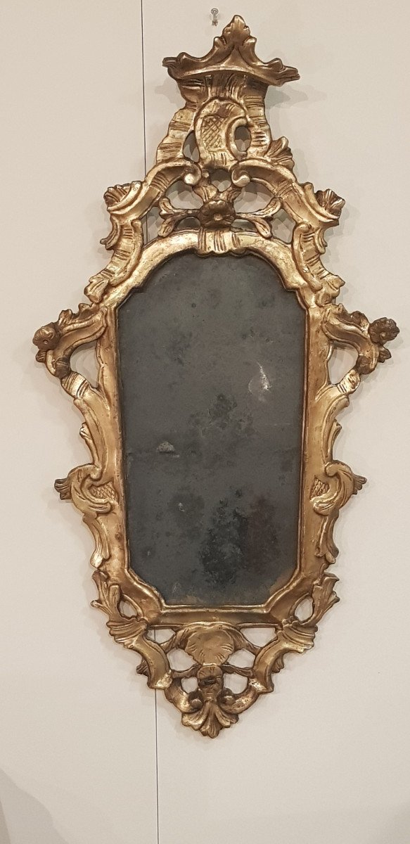 Louis XIV Period Mirror With La Feuille d'Or