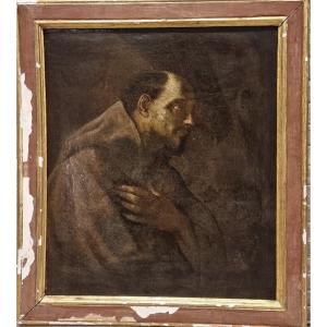 San Francesco, Huile Sur Toile, XVIIe Siècle