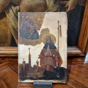 Vierge à l'Enfant, San Rocco, Le Lion Et Venise, époque 1400