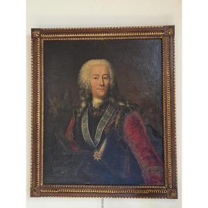Portrait du landgrave Ernst Ludwig de Hesse,Huile sur toile, XVIIIe siècle