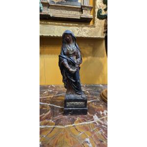 Madone En Terre Cuite, 18th Century