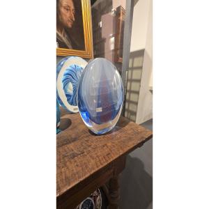 Sculpture ovale en verre de Murano - Toso Vetri d'Arte - Années 1960/1970