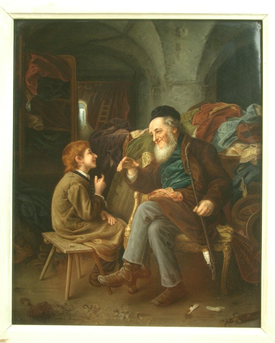 Peinture Sur Plaque De Porcelaine De Berlin Kpm d'Après Ludwig Knaus-photo-2