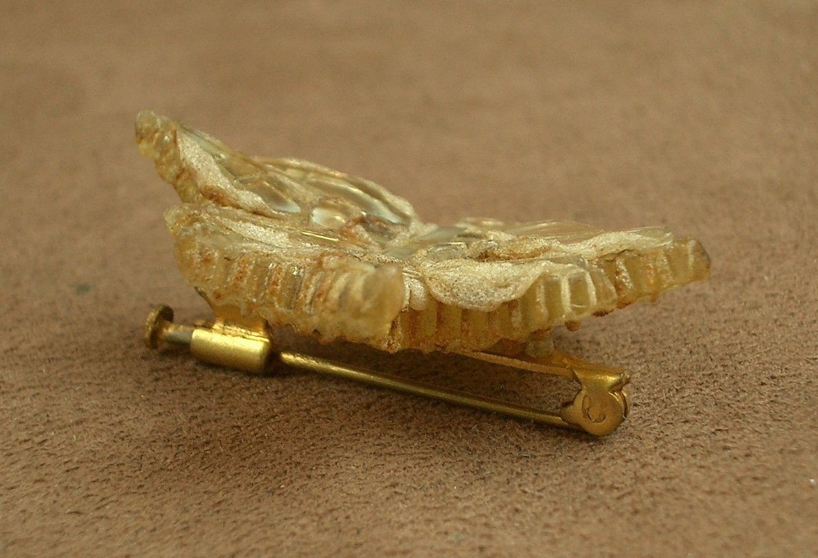 Talosel And Glass Brooch By Line Vautrin Hirondelle -photo-6