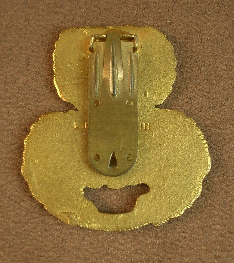 Broche Epingle En Bronze Doré Signée Line Vautrin-photo-4
