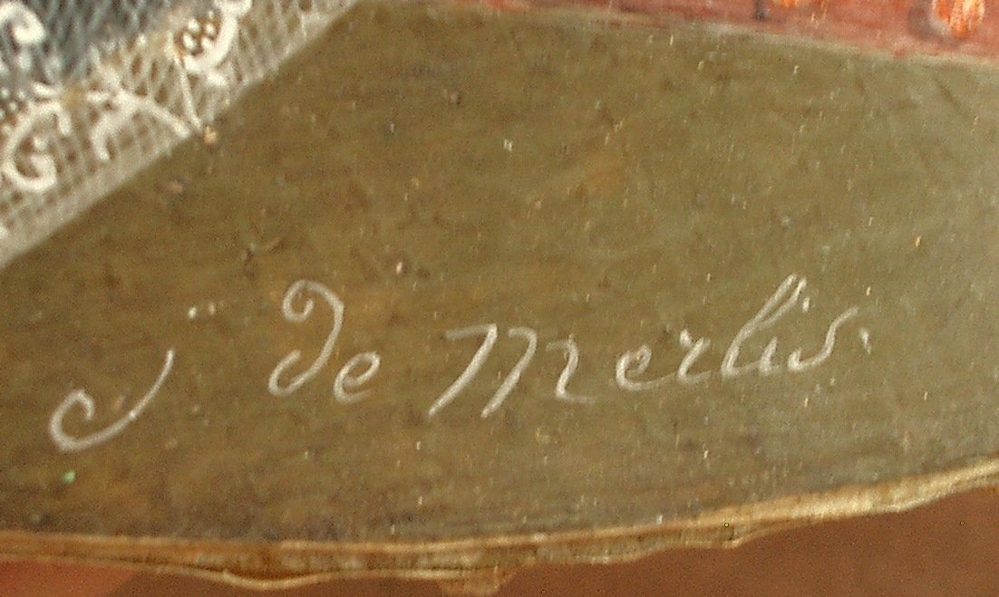 Grande Peinture Miniature Du Milieu Du XIXe Siècle Portrait De Dame Signée -photo-7