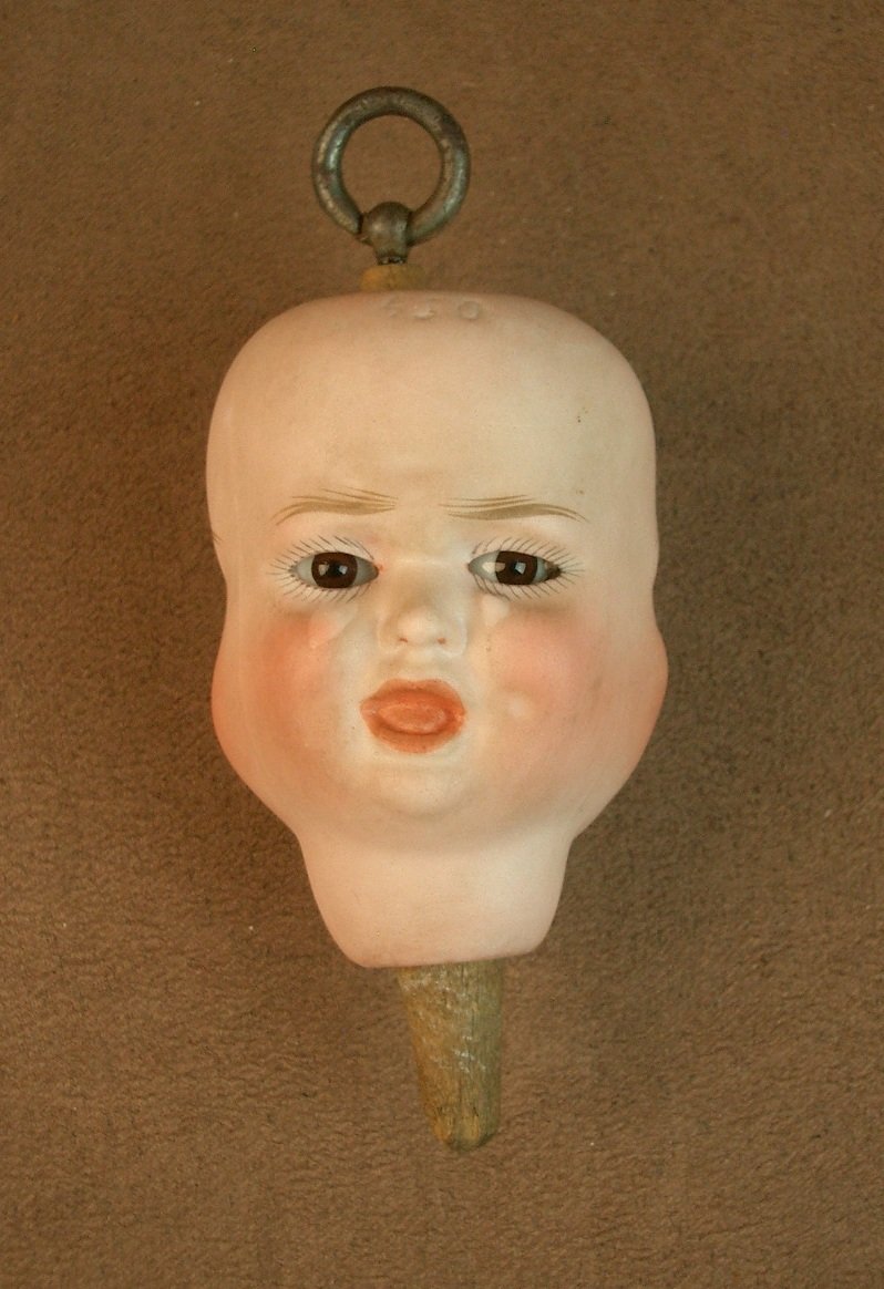 Tête De Poupée En Porcelaine 3 Faces Pivotantes Carl Bergner Vers 1920-photo-4