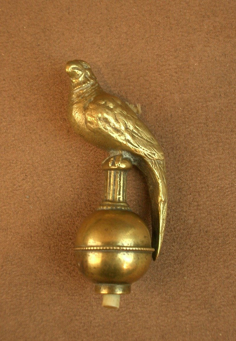 Sonnette Ancienne Sculpture En Bronze Perroquet Début Du XXe Siècle-photo-2