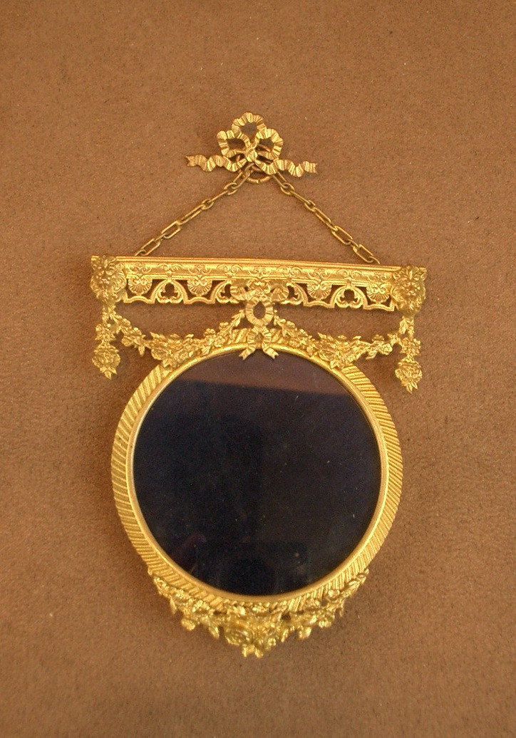 Old Photo Or Miniature Frame In Gilded Bronze 