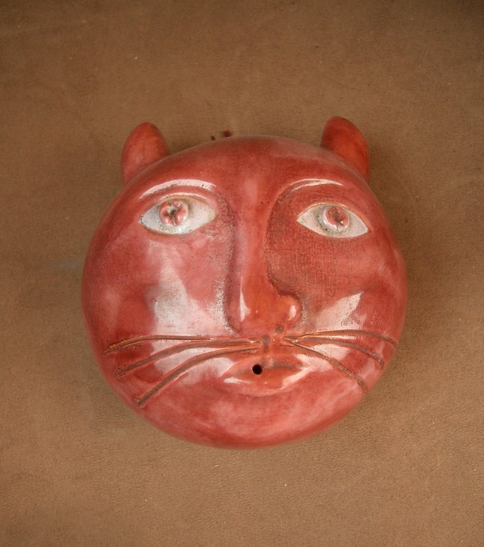 Tête de chat en céramique des Frères Cloutier -photo-2