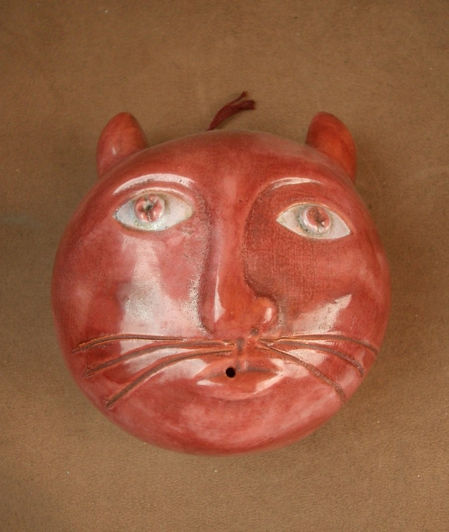 Tête de chat en céramique des Frères Cloutier -photo-2