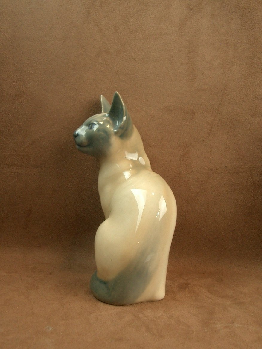 Chat en porcelaine de Royal Copenhague Danemark -photo-3