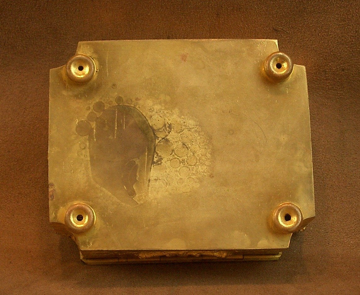Louis XVI Style Gilded Metal Box Decorated With A Painted Miniature Portrait Of A Lady-photo-5