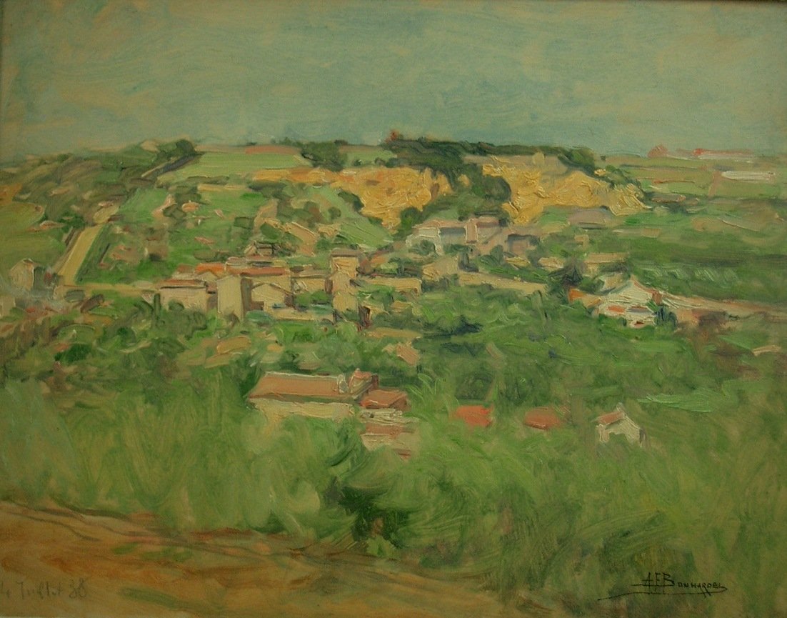 Painting, Oil, Lyon School, Saint Cyr Au Mont d'Or, Alexandre François Bonnardel -photo-3