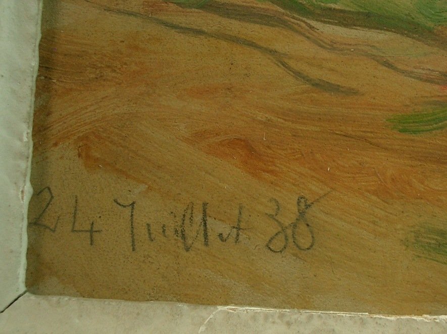 Painting, Oil, Lyon School, Saint Cyr Au Mont d'Or, Alexandre François Bonnardel -photo-3