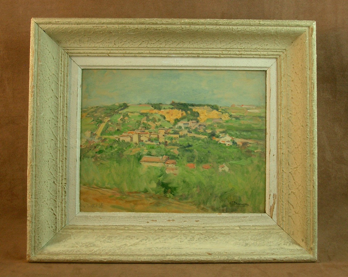 Painting, Oil, Lyon School, Saint Cyr Au Mont d'Or, Alexandre François Bonnardel 