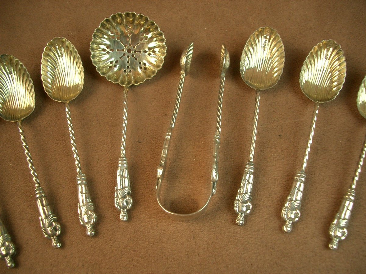 Solid Silver And Gilt Tea Service, Circa 1900 -photo-4