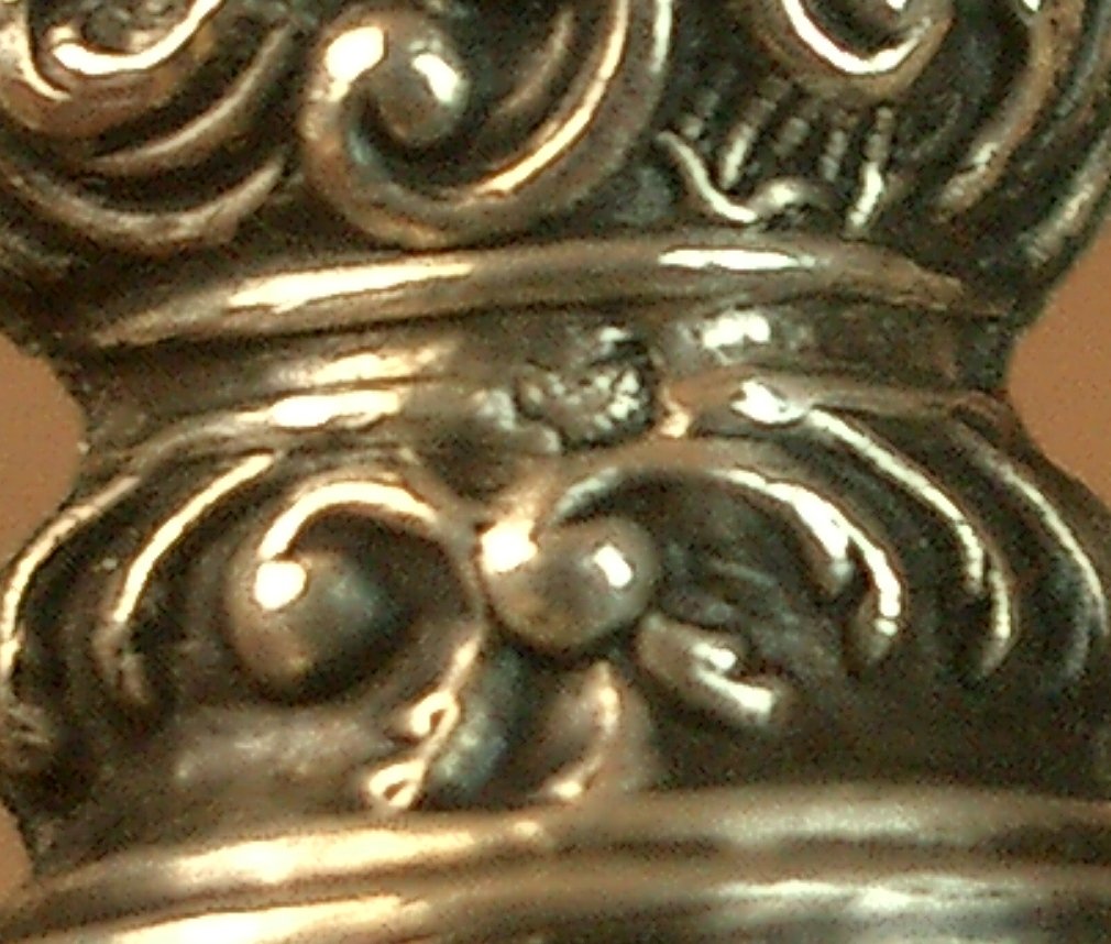 Set Of 6 Silver Chop Tong Handles Decorated With 19th Century Mascarons -photo-5
