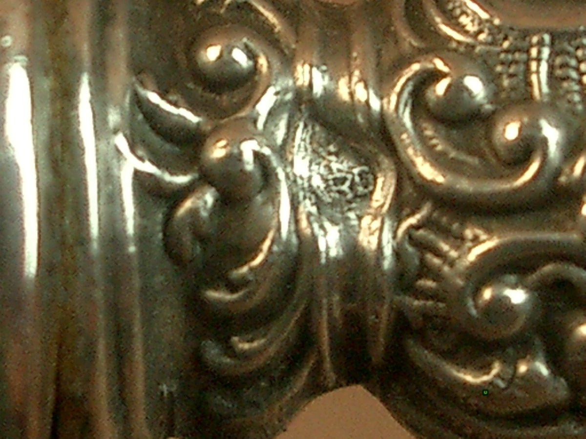 Set Of 6 Silver Chop Tong Handles Decorated With 19th Century Mascarons -photo-6