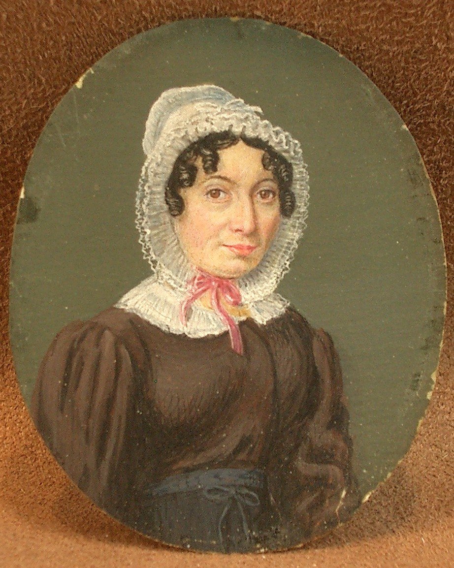 Miniature Painting, Portrait Of A Lady From The Early 19th Century-photo-2