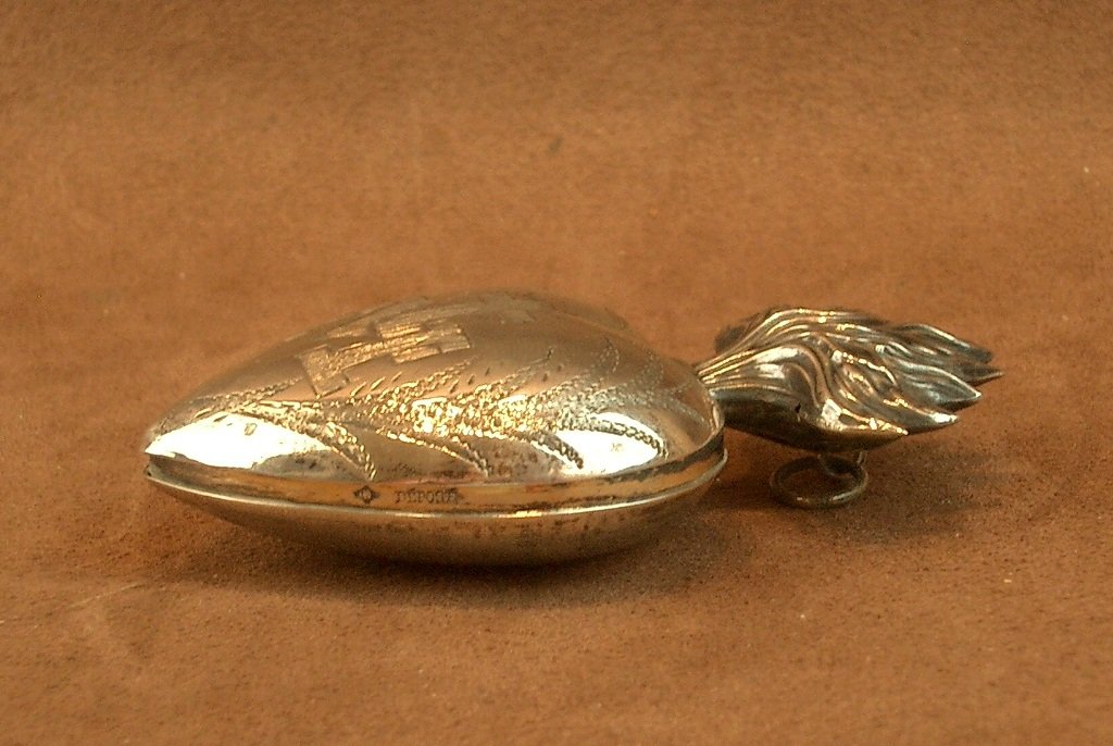 Reliquaire Ex Voto Coeur de Marie en Argent massif -photo-1