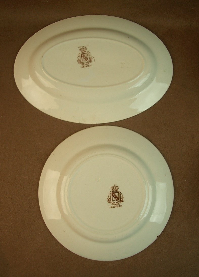 Partie de Dinette en faience de Luneville décor humoristique Granville -photo-1
