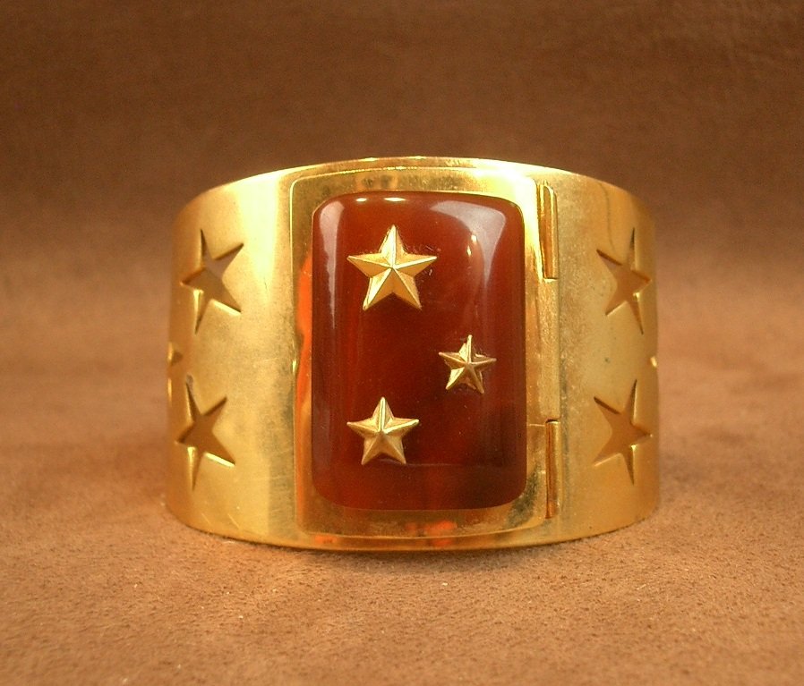 Bracelet Vintage Porte Photo vers 1930 par Albert Flamand-photo-2