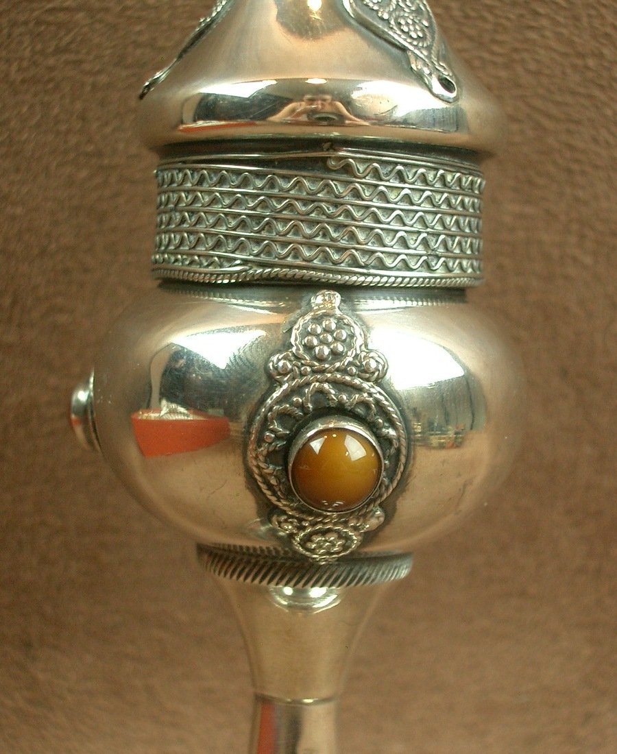 Judaica, Jewish Art, Bessamim Aromatic Box In Sterling Silver-photo-4