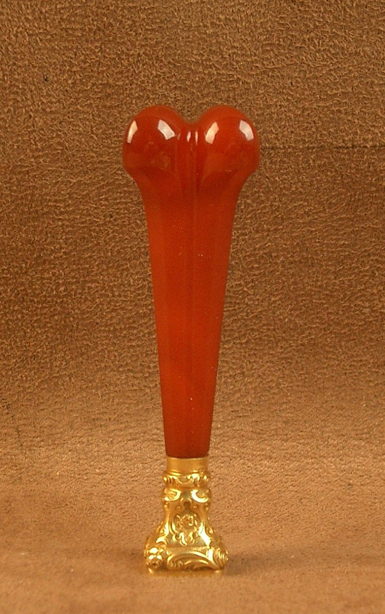 19th Century Carnelian And 18k Gold Sealing Stamp 