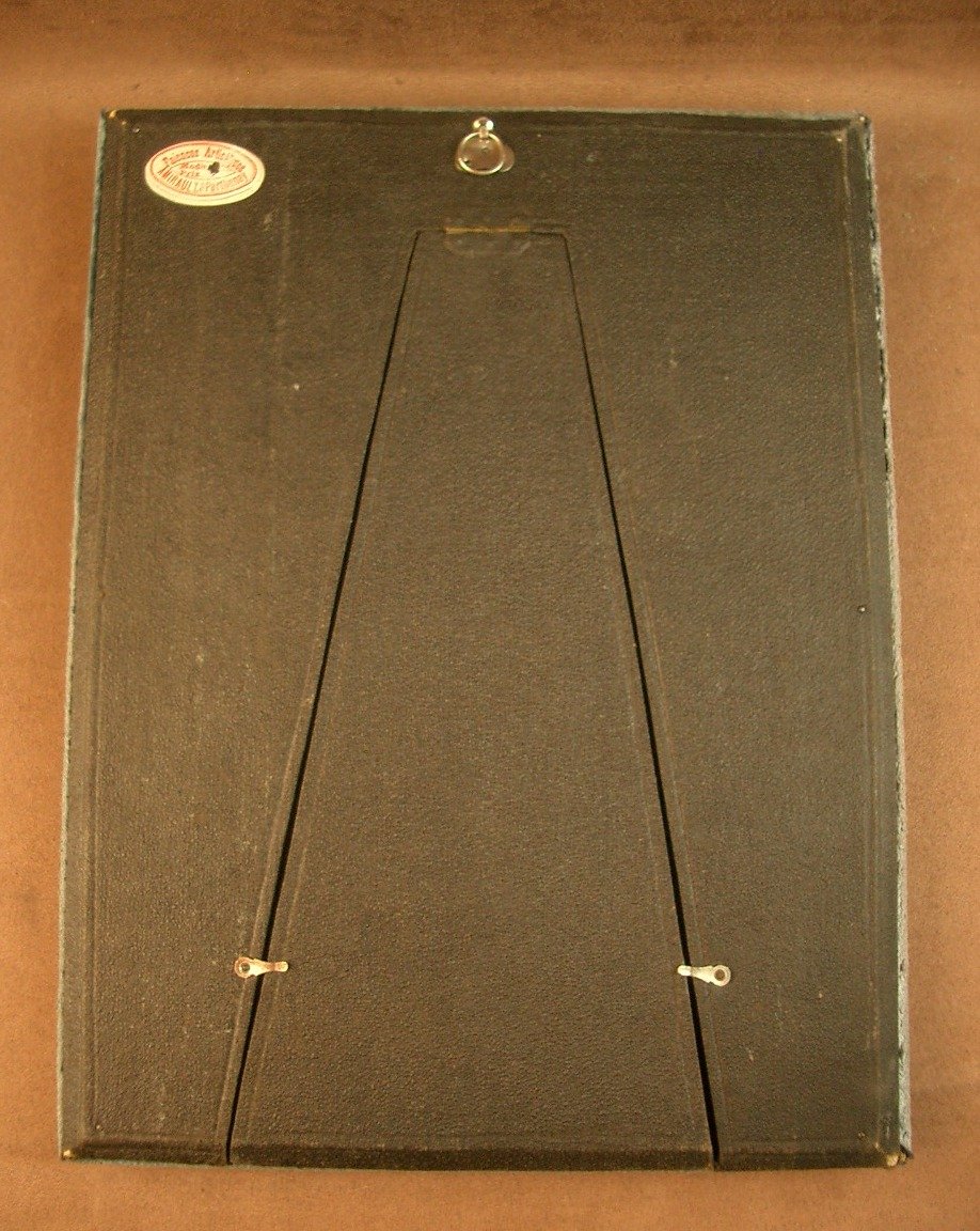 Plaque en faience de Parthenay Henri Amirault Christ en croix XIXe siècle-photo-5