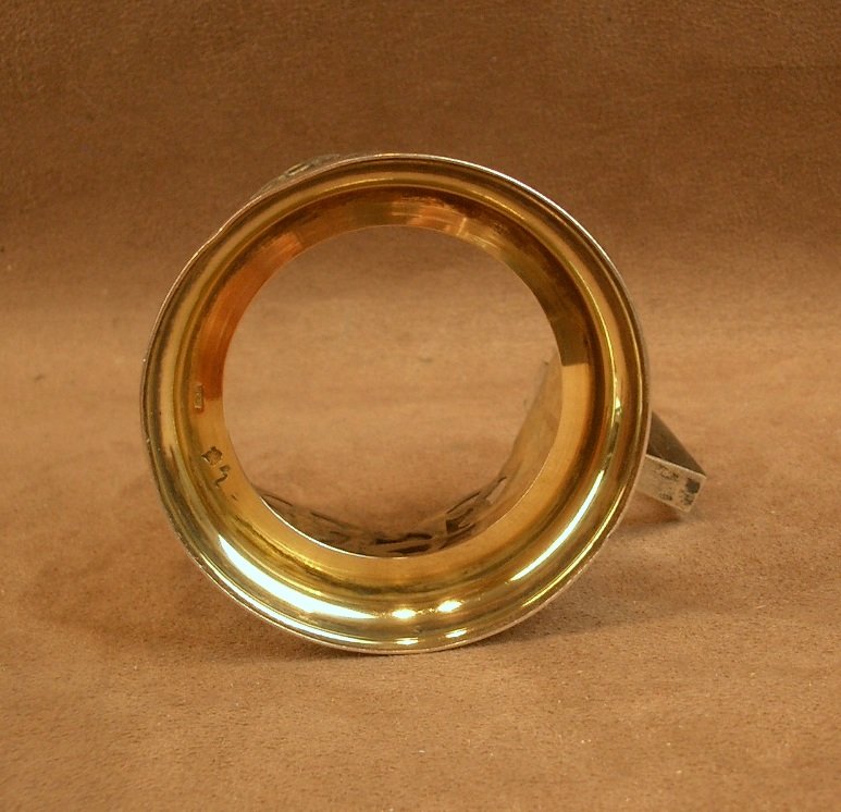 Porte Verre en argent massif niéllé et vermeil , Russie XIXe siècle-photo-3