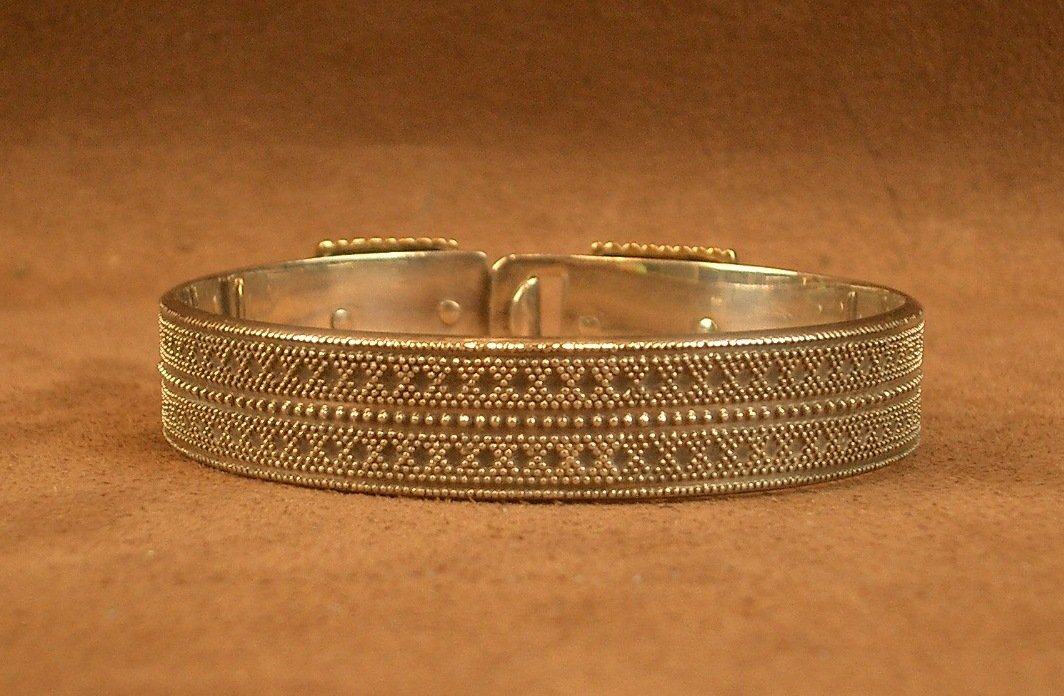 Bracelet en argent et or massif  Orfèvre Arthus Bertrand -photo-3