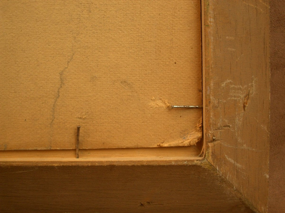 Peinture, Huile sur carton par Marcelle Bonnardel , école Lyonnaise, nature morte aux fleurs-photo-5