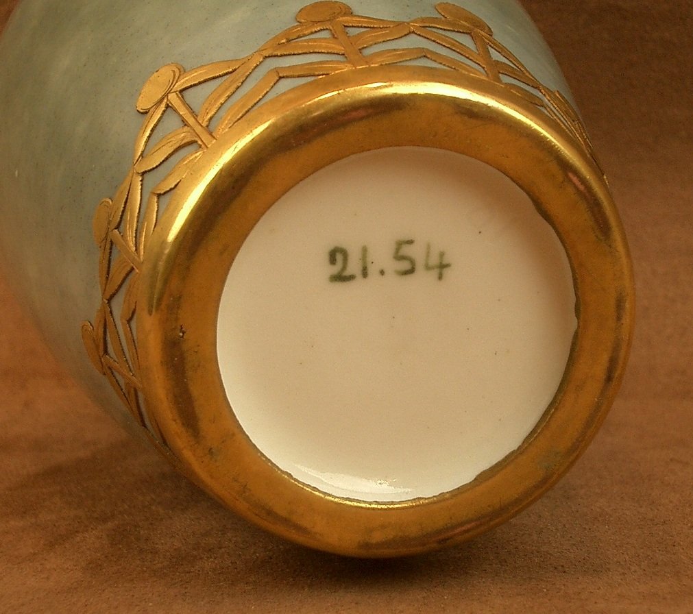 Art Nouveau Porcelain Vase With A Gilt Brass Mount, Signed Feff And Jeandel -photo-8